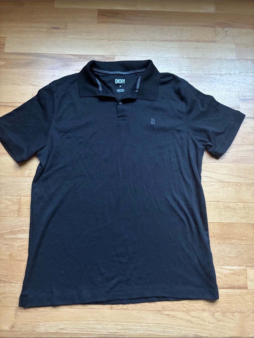 DKNY Men's Black Polo with Logo